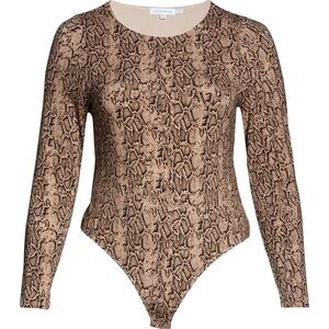 Good American Snake Print Bodysuit Size 2x